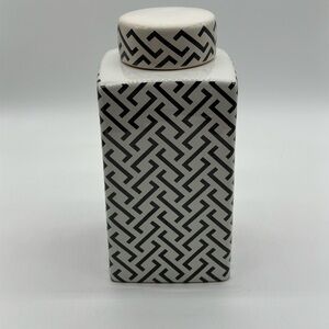 Three hands Corp Jar 2 Jars Black and White Decor Storage Containers